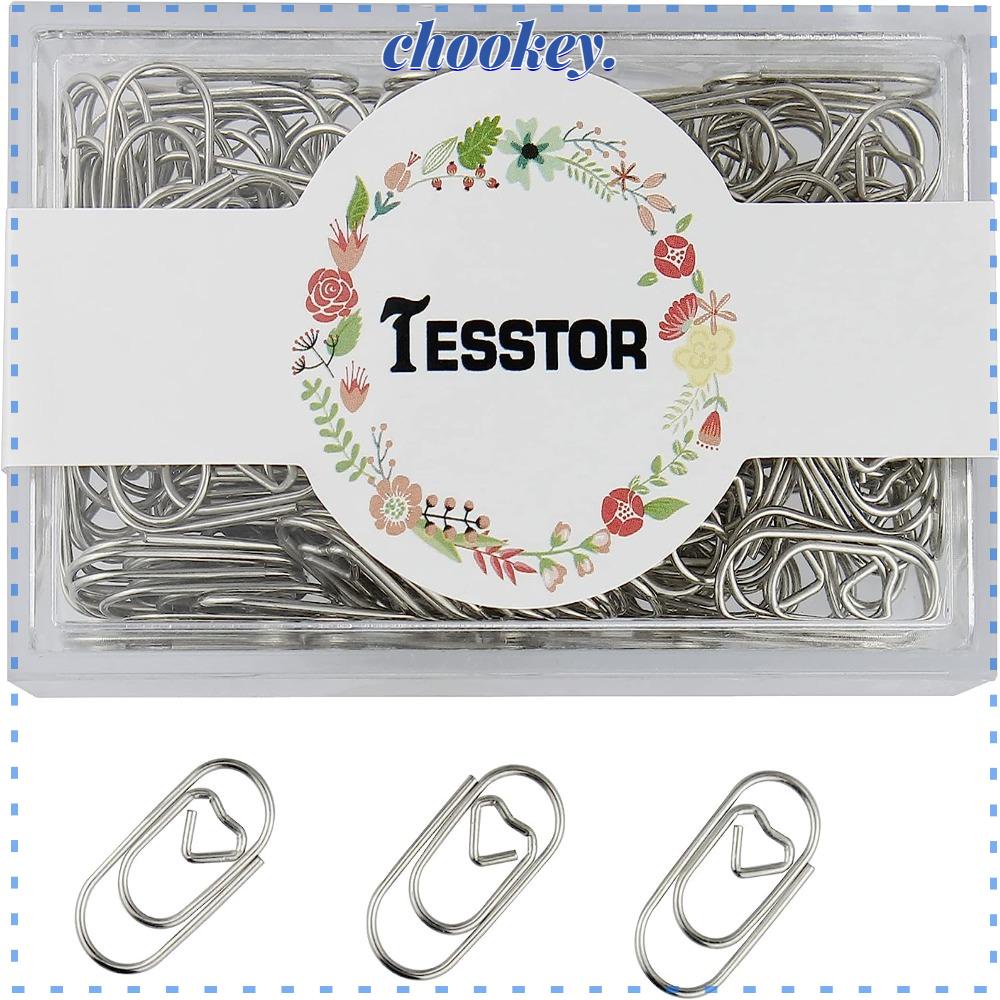 CHOOKEY Set 150 Kẹp Giấy Mini Bằng Thép Không Gỉ Hình Trái Tim
