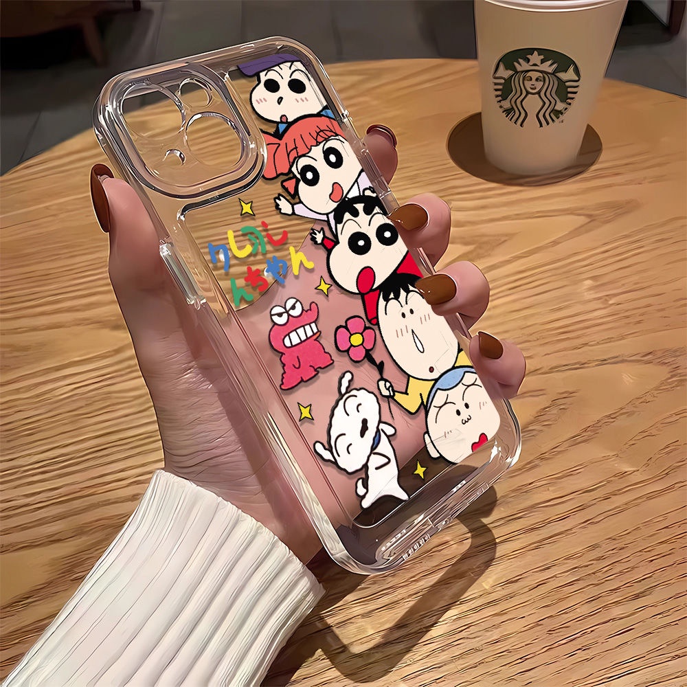 Ốp Điện Thoại Mềm Chống Sốc In Hình Khủng Long Shin-Chan Cho Iphone 8 Iphone 14 Pro Max 12 11 13 Plus 7 NLTB