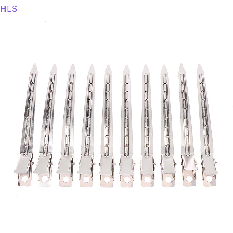 Set 10 Kẹp Tóc Tạo Kiểu DIY Bằng Kim Loại Chuyên Dụng Cho Salon