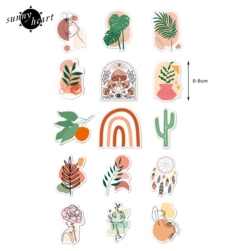 Sunnyheart Bộ 50 Miếng Dán Tuyệt Vời Cho Chai Nước Laptop Xe Hơi Ván Trượt Máy Tính Xe Đạp Sổ Lưu Niệm Đi Học