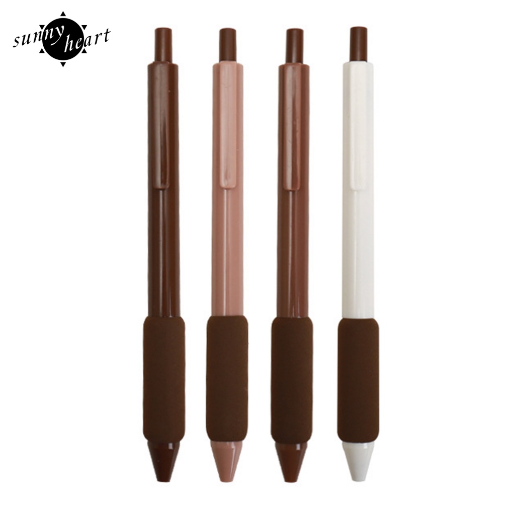 Sunnyheart Set 4 Bút Viết Cao Su Mềm Màu Gradient Nhanh Khô Không Có Dây Kéo Dài