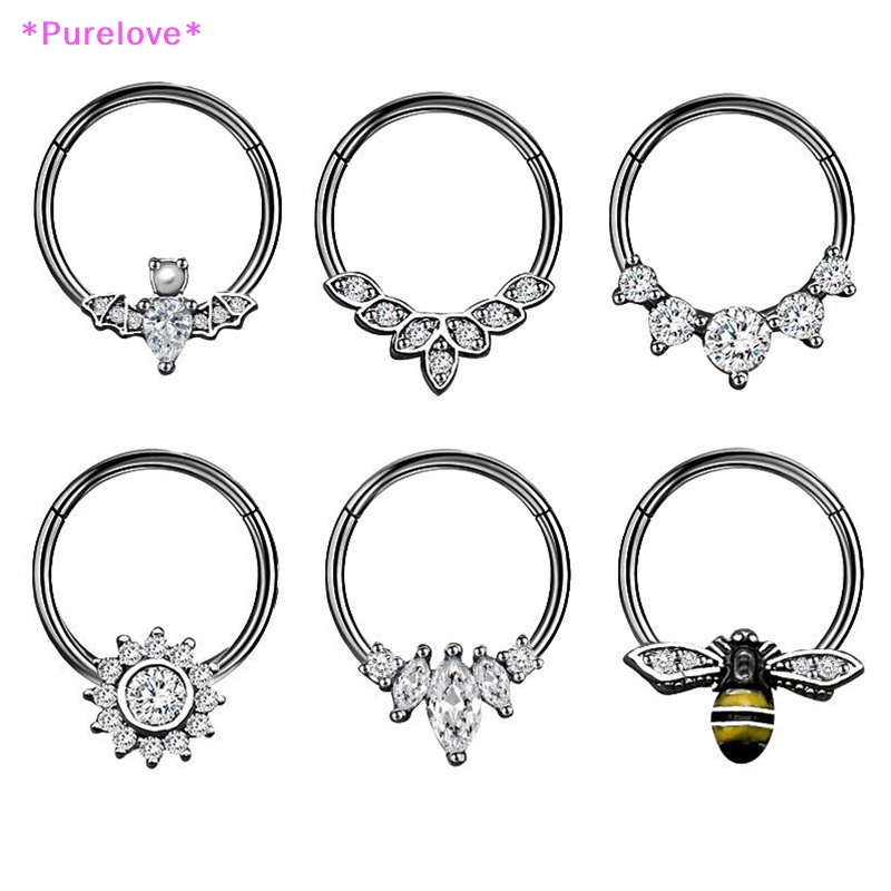 Khuyên Mũi Bằng Thép Không Gỉ 316L Hình Con Ong Đính Đá Pha Lê 4 Màu Tùy Chọn Mới