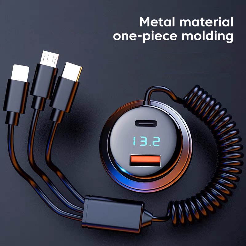 Tẩu Sạc Nhanh PD USB C 230W 3 Trong 1 Cho Samsung Huawei