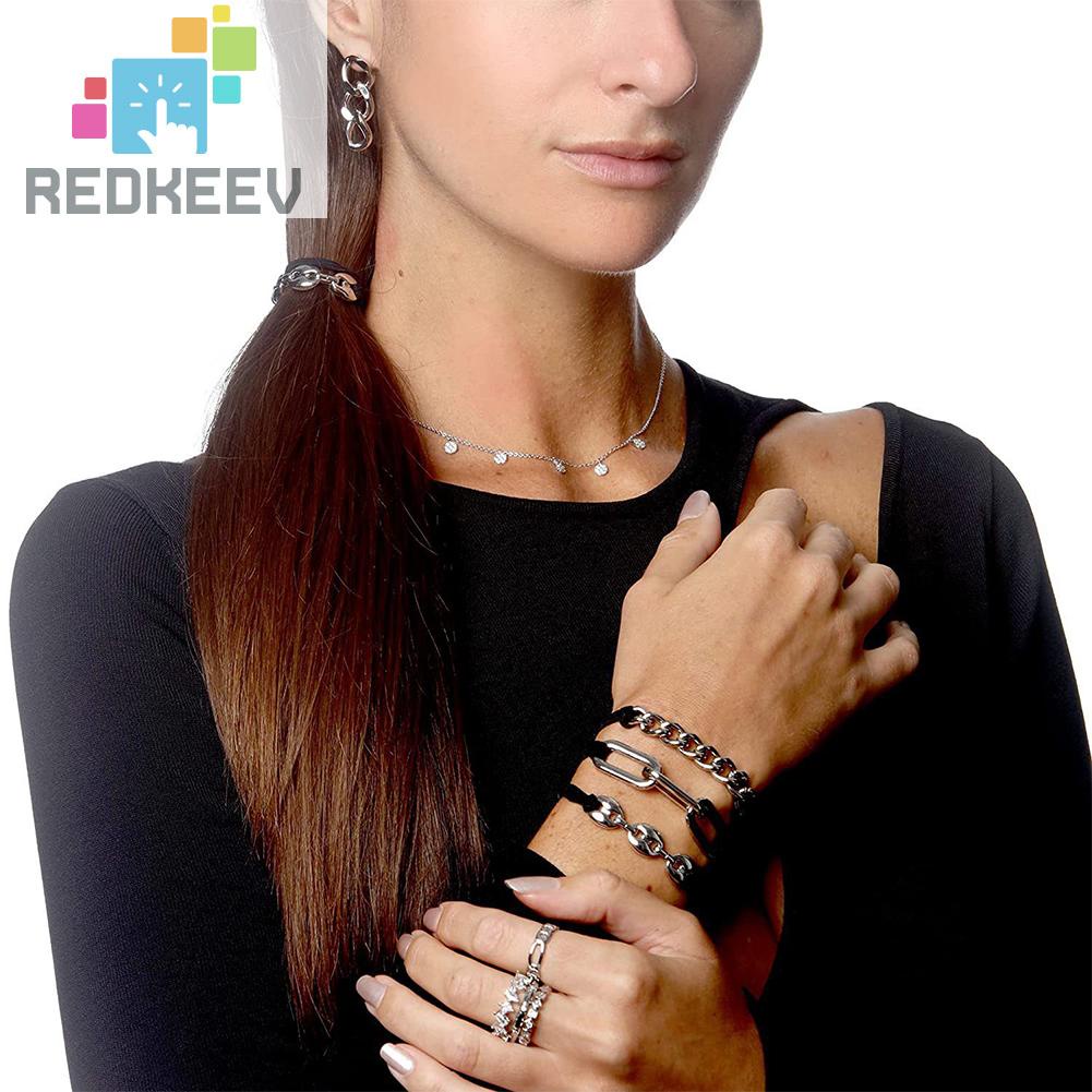 Set 3 Dây Cột Tóc Co Giãn 2 Trong 1 Thời Trang Cho Nữ