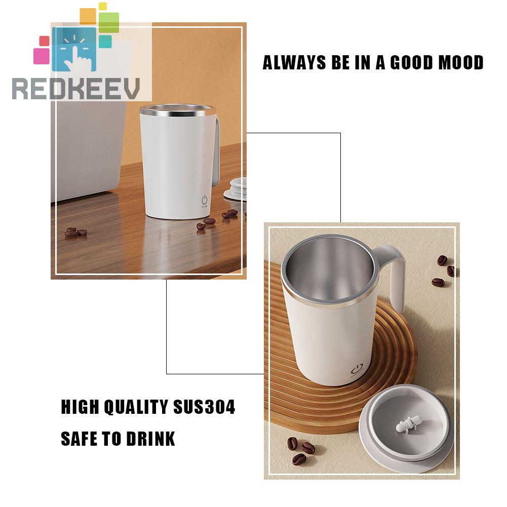 Cốc Trộn Tự Động Thông Minh 400ml Bằng Thép Không Gỉ Cổng USB