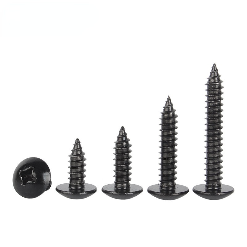 Vít Đầu Tròn Bằng Thép Không Gỉ 304 M3-M4-M6 Màu Đen Chuyên Dụng