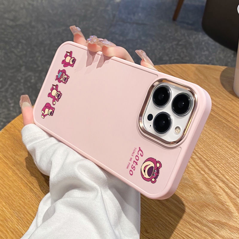 Ốp Điện Thoại Kim Loại Chống Rơi Hình Gấu Hoạt Hình Cho IPhone 7 7plus 8 8plus Xs Xr 11 12 13 14 Pro Plus Promax