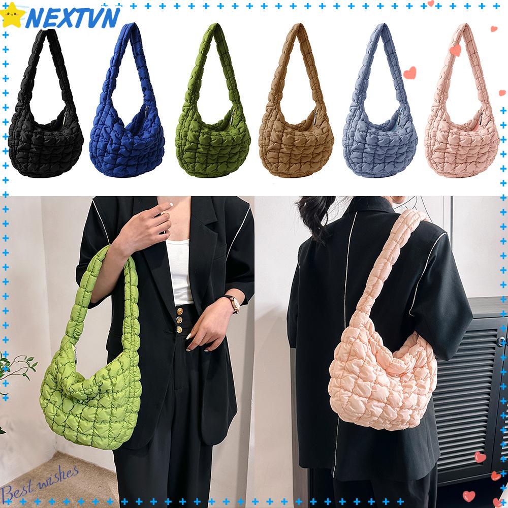 Túi Tote Đeo Chéo Nhồi Bông Nhẹ Nhàng Cho Nữ