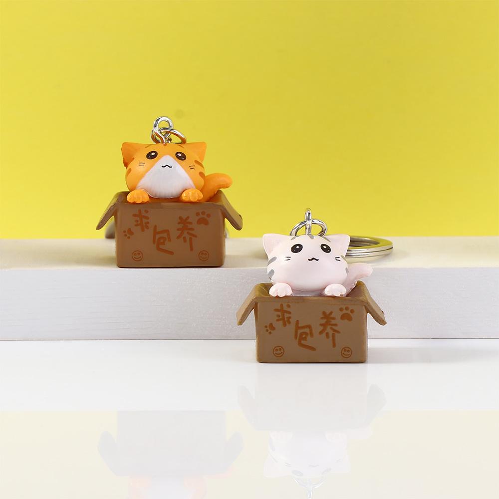 Móc Khóa Kim Loại Hình Chú Mèo Nhỏ Xinh Xắn Thời Trang