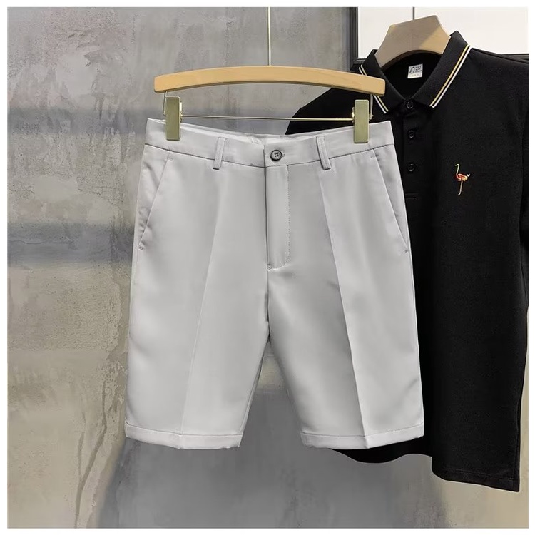 Quần Short Màu Trơn Không Sắt Dáng Ôm Phong Cách Sang Trọng Thời Trang Cho Nam