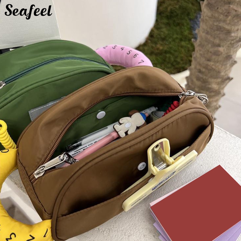 Túi Đựng Bút Chì Đa Năng Có Tay Cầm Và Khóa Kéo Tiện Dụng Cho Học Sinh