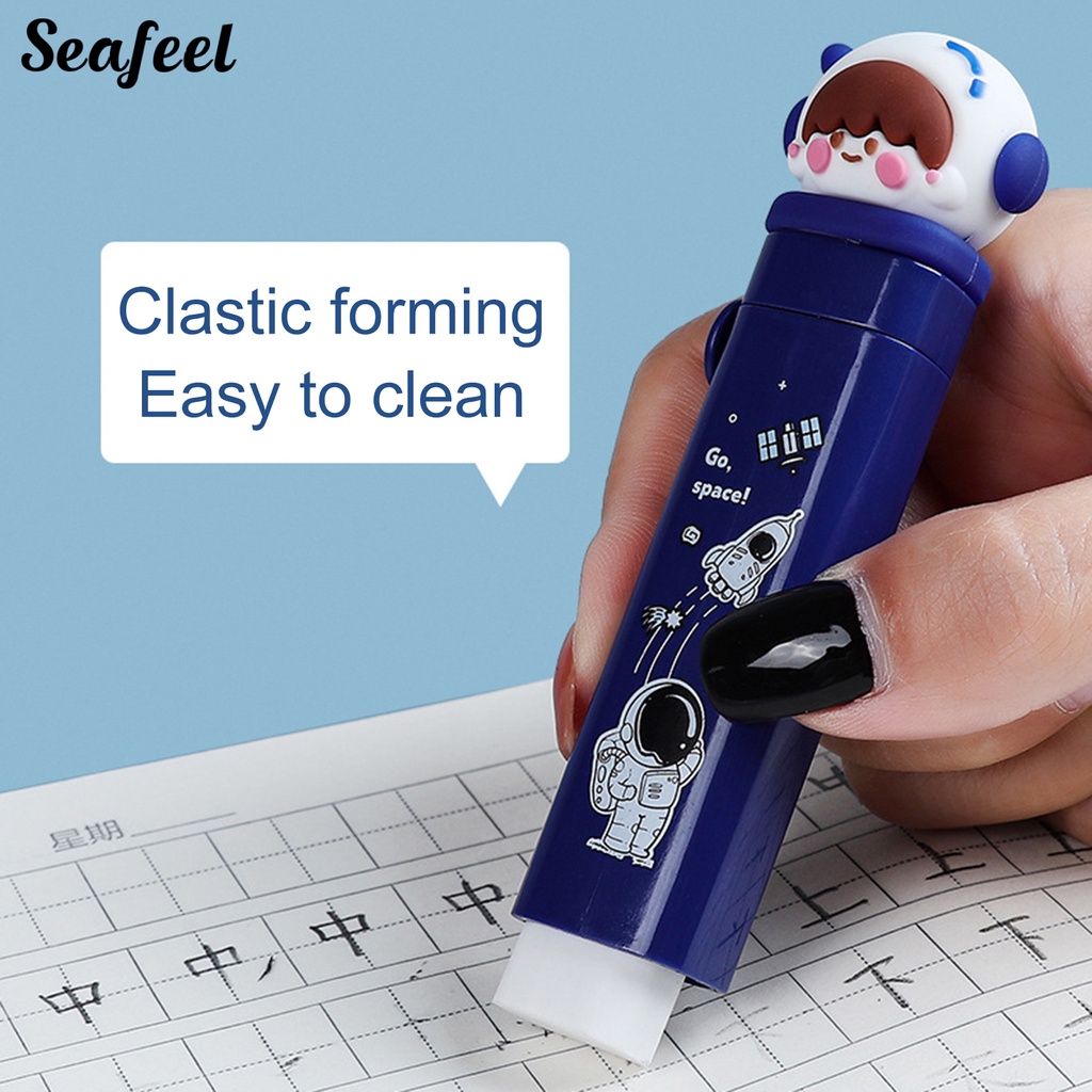 1 Bộ Tẩy Bút Chì Thay Thế Kèm Lõi Tẩy Hình Hoạt Hình Cho Bé