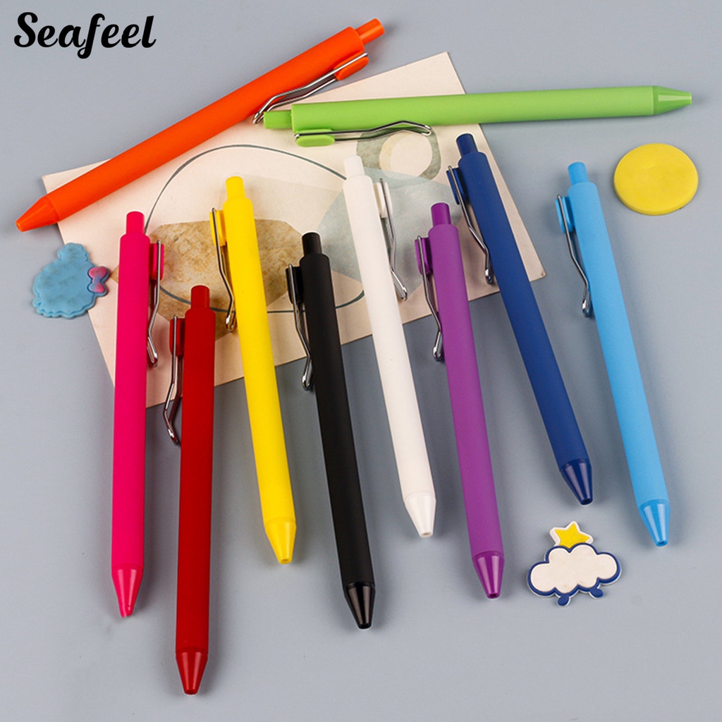 Set 2 Bút Bi Dạng Nhấn Siêu Nhẹ Nhanh Khô Tiện Dụng Chất Lượng Cao