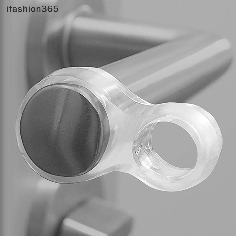 Set 5 Vòng Đệm Bảo Vệ Tay Nắm Cửa / Tường Hình Tròn Bằng PVC Chống Va Chạm An Toàn Tiện Lợi ifashion365