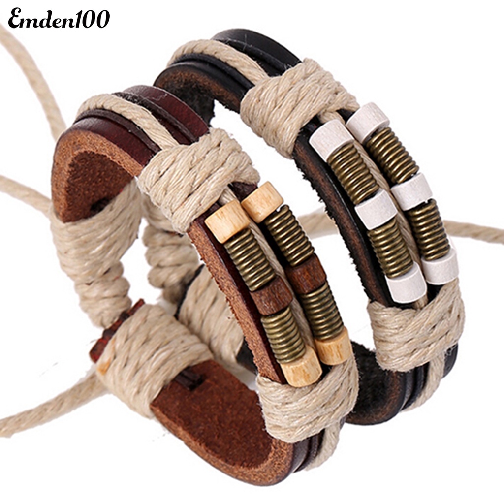 Vòng Tay Giả Da Nhiều Lớp Phong Cách Punk Thời Trang Cho Nam Và Nữ