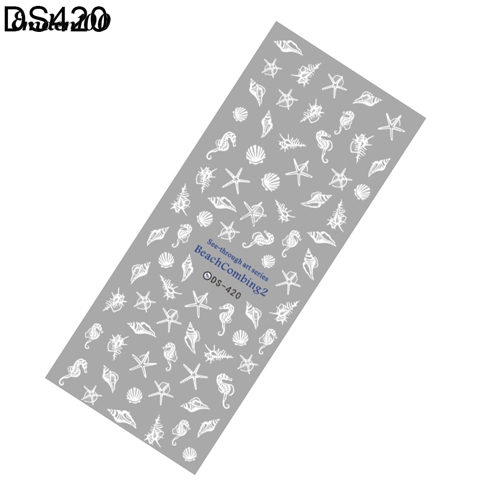 Miếng Dán Trang Trí Móng Tay Chống Nước Hình Vỏ Sò Sao Biển