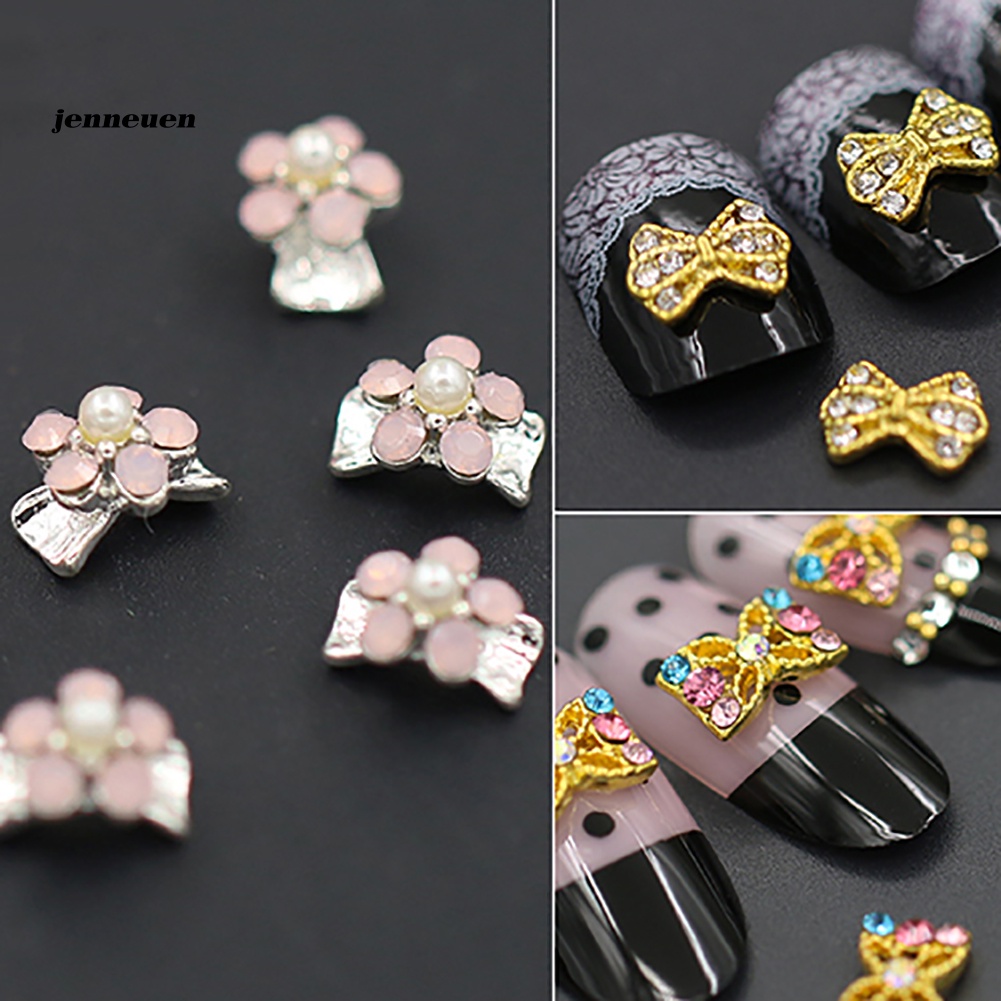 Set 10 Phụ Kiện Trang Trí Móng Tay Nghệ Thuật Bằng Hợp Kim 3D DIY