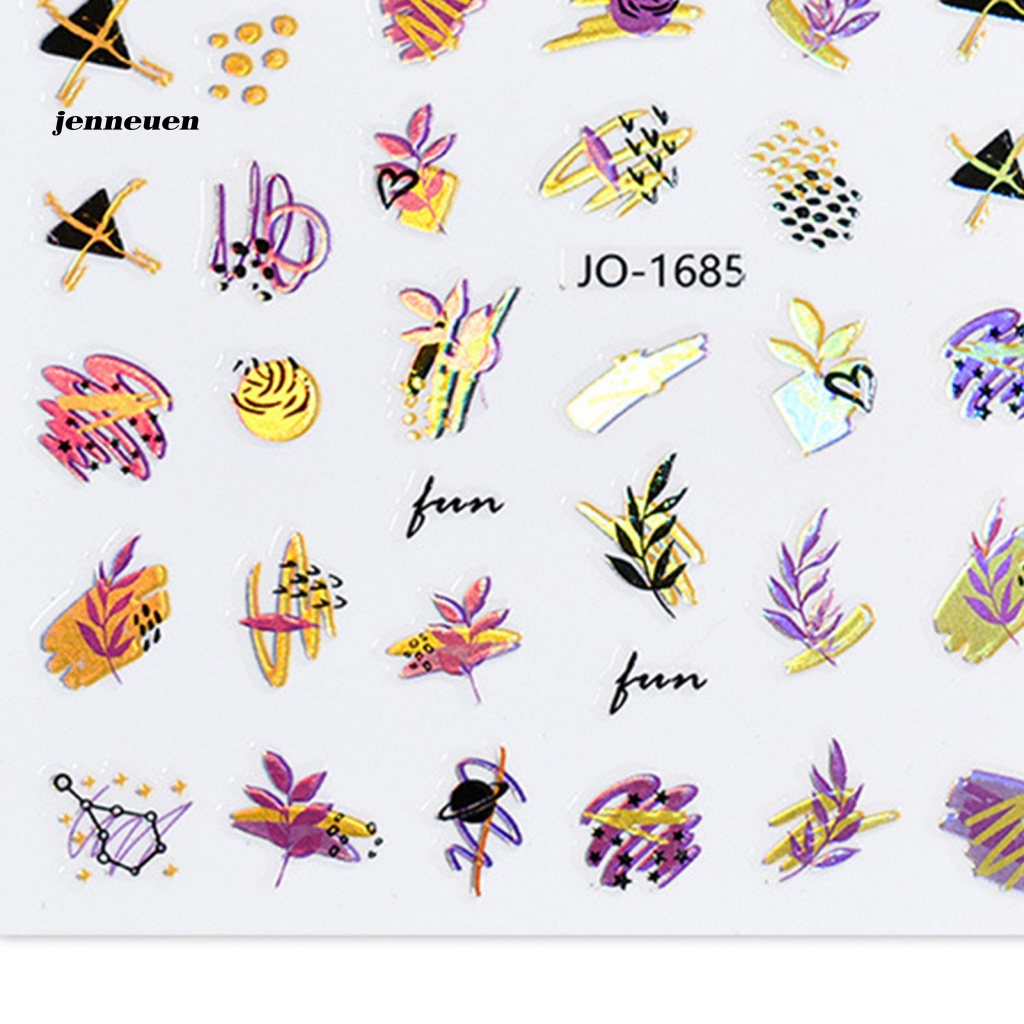 Miếng Dán Trang Trí Móng Tay Họa Tiết Tinh Tế Dễ Dàng Tẩy Rửa