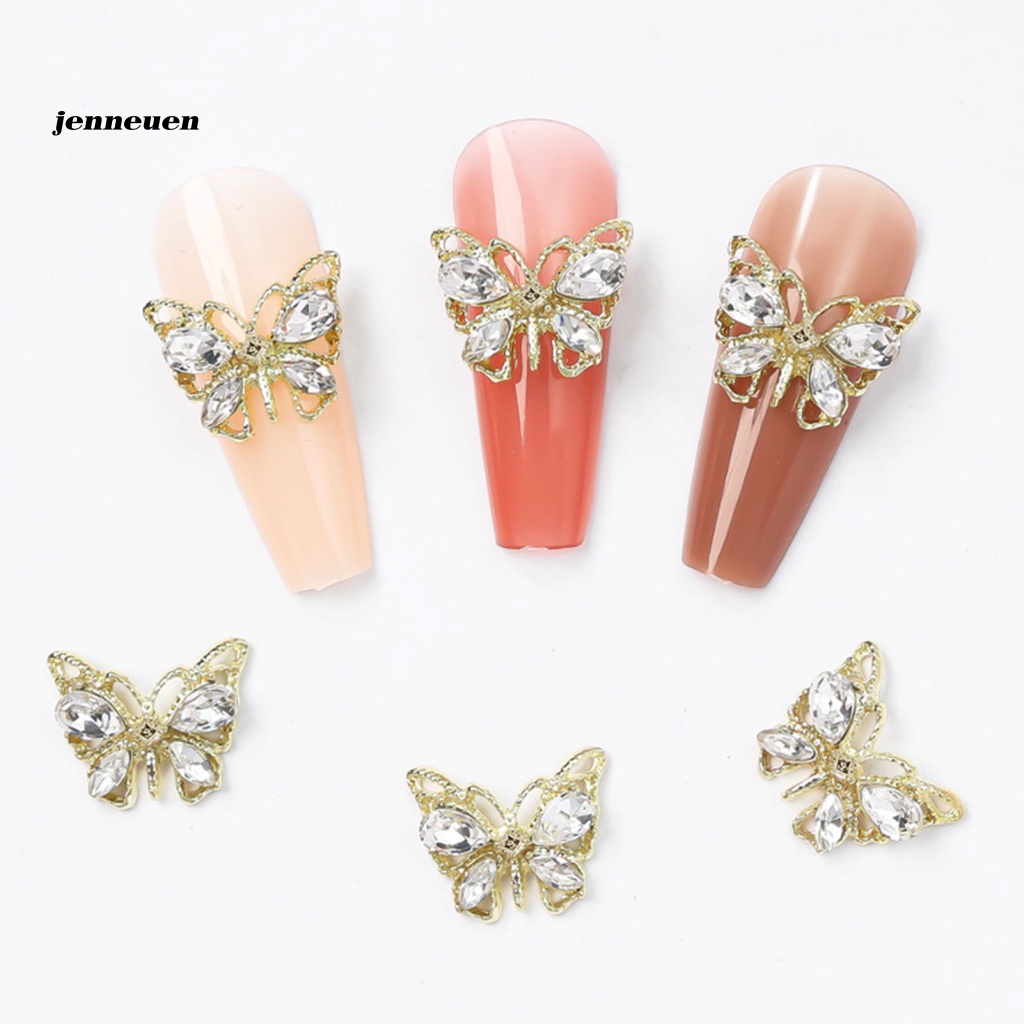 Set 20 Phụ Kiện Đính Trang Trí Móng Nghệ Thuật Hình Bướm / Trái Tim Xinh Xắn