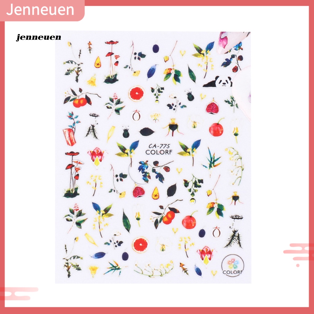 Miếng Dán Trang Trí Móng Tay Hình Hoa Lá / Chim Chóc Xinh Xắn