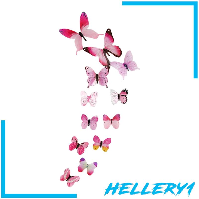 Set 12 Sticker Bươm Bướm Dạ Quang Dán Trang Trí