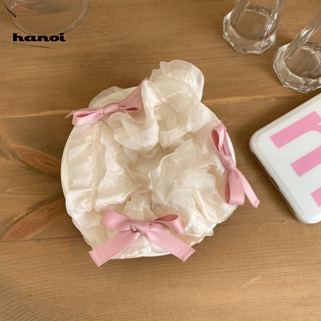 Dây Buộc Tóc Co Giãn Đính Nơ Xinh Xắn Cho Nữ