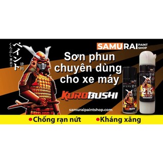 Sơn xịt Samurai đủ loại màu Sơn lót, sơn bóng, sơn chịu nhiệt, sơn pô, sơn chống cháy, sơn xịt xe máy cao cấp