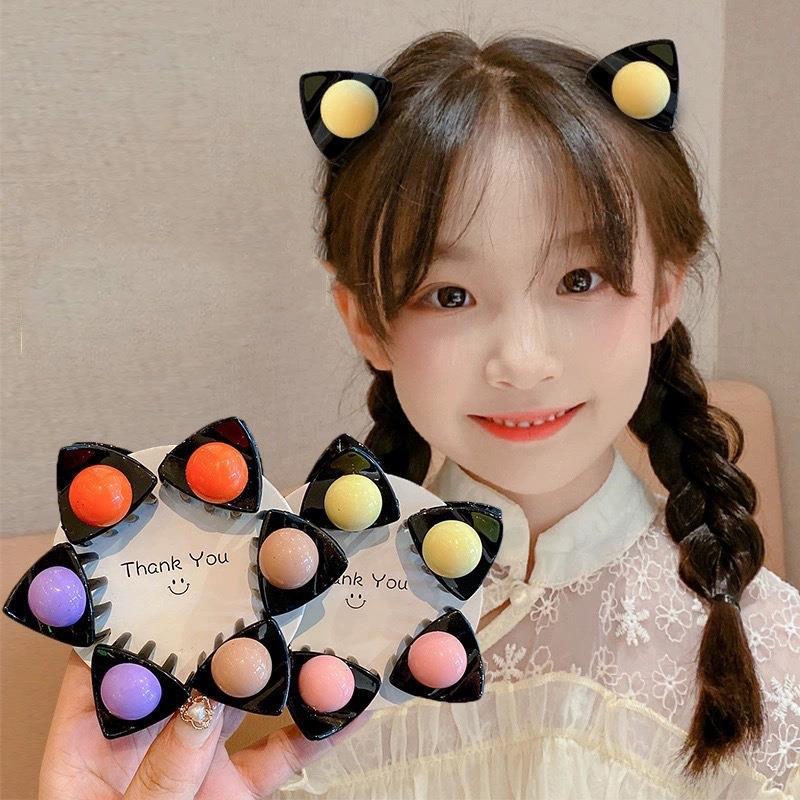 Kẹp Tóc Hình Tai Mèo Nhỏ Xinh Màu Kẹo Ngọt Thời Trang 2023 Cho Bé Gái