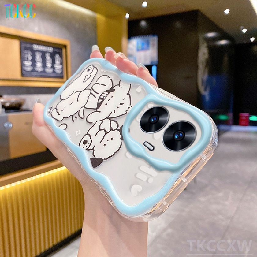 Ốp Điện Thoại Họa Tiết Chú Chó Hoạt Hình Dễ Thương Cho Realme C55 C25 C15 C12 8 V13 GT Neo Flash 2T Q3 Pro