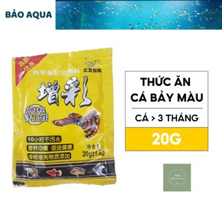 Thức ăn cá cảnh bảy màu gói vàng