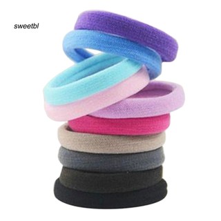 Set 10 Dây Cột Tóc Co Giãn Không Đường May Giá Đỡ