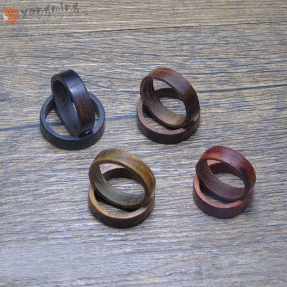 Nhẫn Gỗ Đàn Hương Tự Nhiên Thời Trang Mới Cho Nam Và Nữ