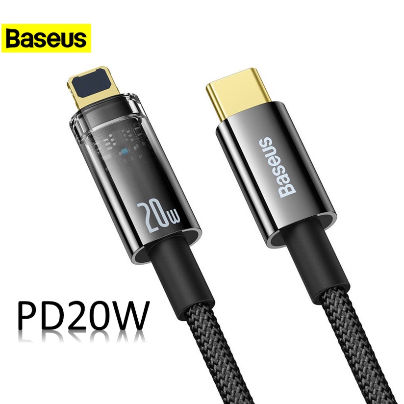 Cáp sạc nhanh 20W tự ngắt điện khi sạc đầy pin Baseus Explorer Series dây dù siêu bền dài 1m 2m HaiBunStore