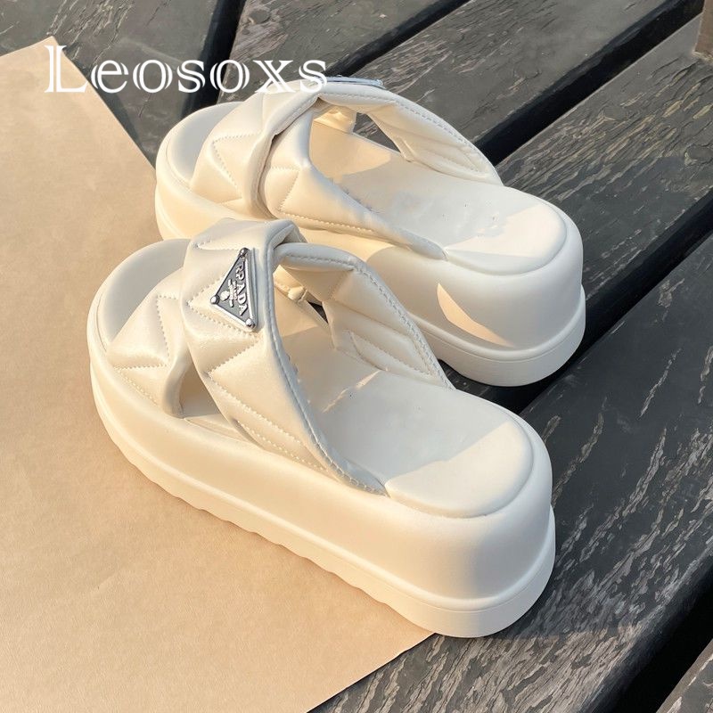 Leosoxs dép sandal nữ dép bánh mì nữ thời trang dép đế cao Chống Trượt 072407