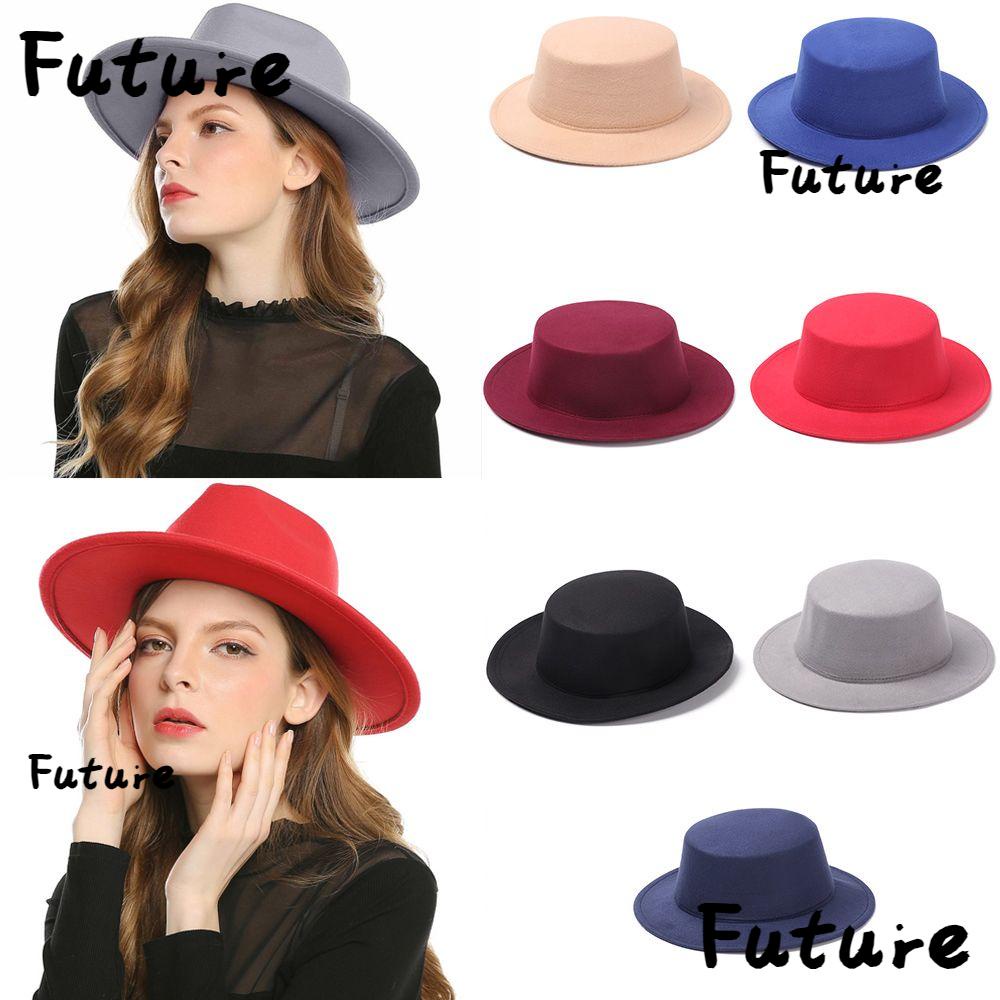 Nón Fedora Vải Len Vành Rộng Kiểu Cao Bồi Vintage Thời Trang Mùa Thu Cho Nam Và Nữ