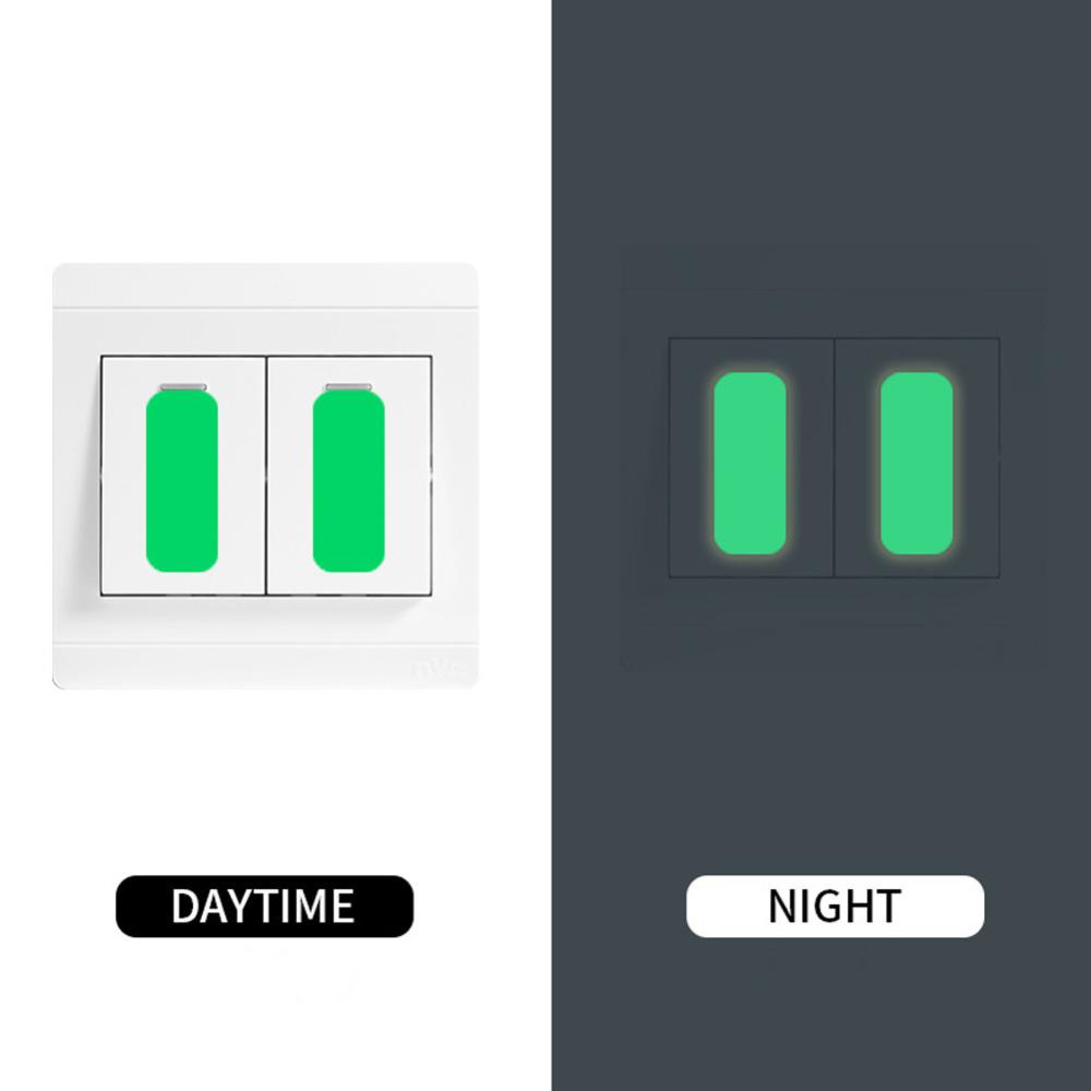 Miếng Dán Công Tắc Đèn Dạ Quang Hình Chữ Nhật E2V8 DIY
