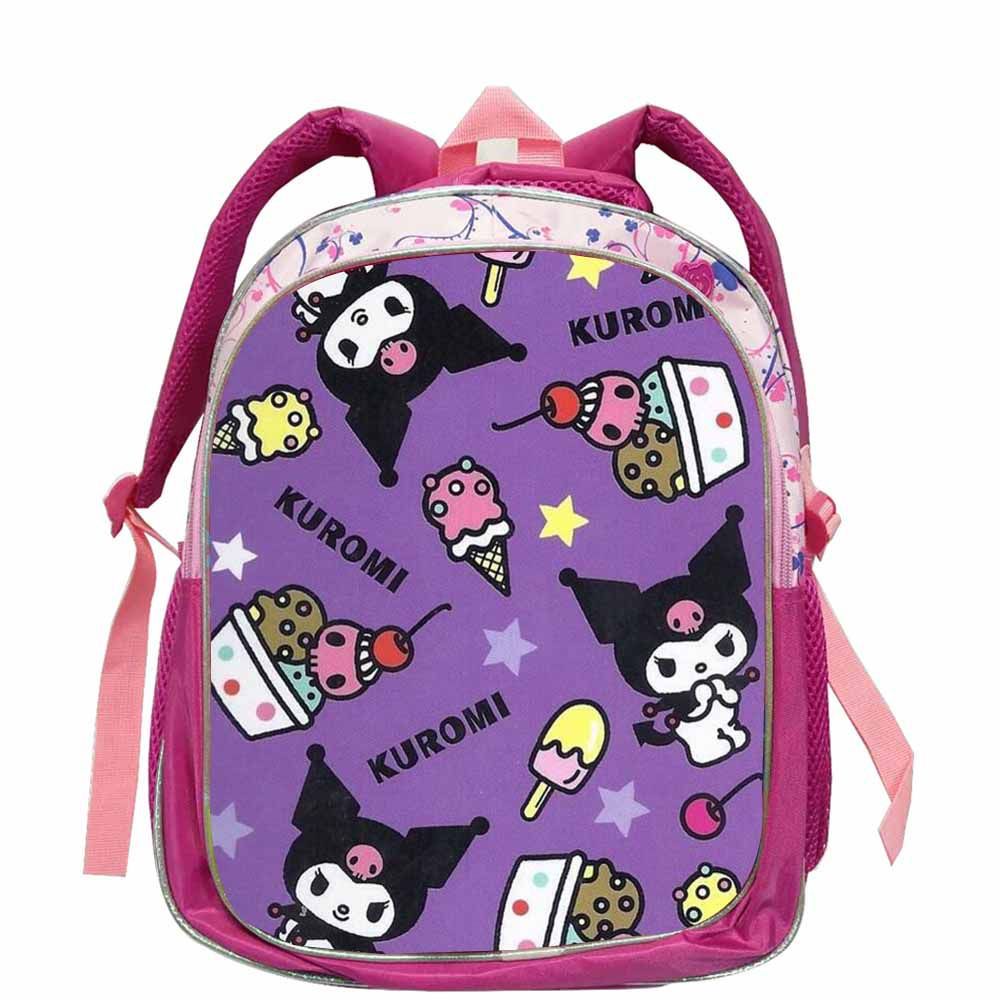 Ba lô sanrio kuromi dành cho nữ nam sinh viên dung tích lớn thoáng khí in cá tính túi xách nữ đa năng 1