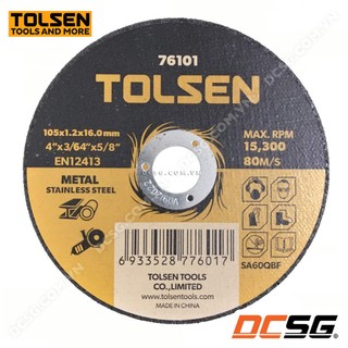 Đĩa cắt sắt & inox mỏng 105mm tolsen 76101