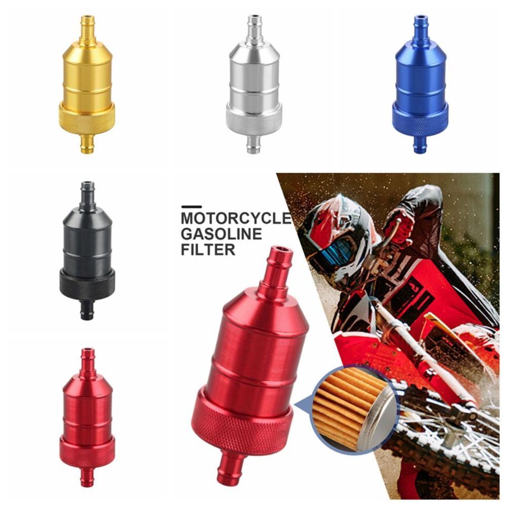 Bộ Lọc Nhiên Liệu Bằng Hợp Kim Nhôm 8mm Lõi Đồng Màu Đen / Đỏ / Vàng / Xanh Dương 8mm Thông Dụng Cho Xe Máy