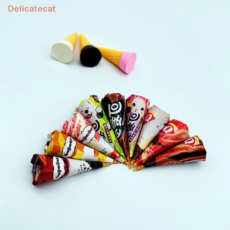 Set 3 Mô Hình Kem Ốc Quế Tỉ Lệ 1 / 12 Trang Trí Nhà Búp Bê