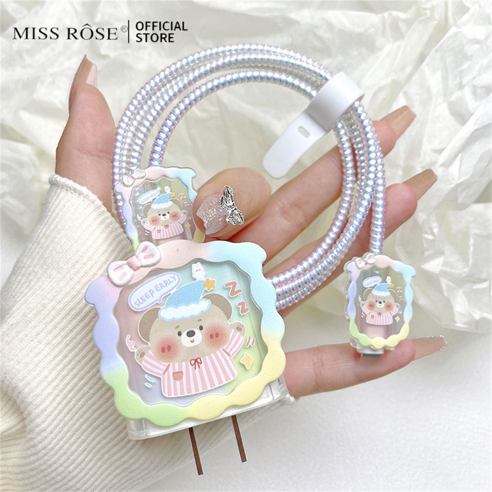 HOT！ Case Cho Iphone 18/20w Vỏ Bảo Vệ Bộ Sạc Áp Dụng Cho Iphone 14/13 Cáp Dữ Liệu Đầu Cắn Vỏ Bảo Vệ
