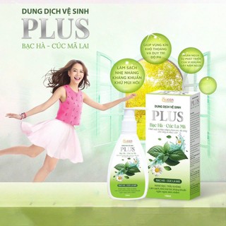 Dung dịch vệ sinh plus bạc hà - cúc la mã queen 150 ml