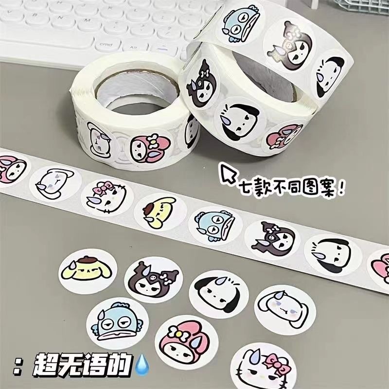 Cuộn 500 Hình Dán Sanrio Dễ Thương