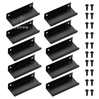 【FUNWD】10X Mounted Square Finger Cabinet Cupboard Kitchen Door Pull Trim Handle