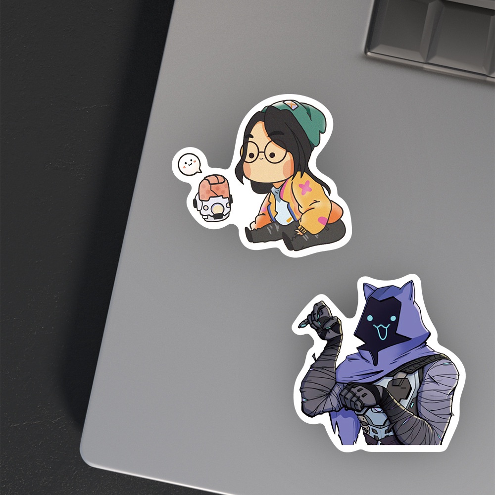 J· Hình Dán Chống Nước Valorant Trò Chơi Điện Tử Mũ Bảo Hiểm Máy Tính Xách Tay Hành Lý Dán Thiết Lập, 50/100 tờ