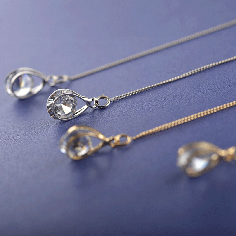 Khuyên Tai Bạc Dáng Dài Phối Tua Rua Đơn Giản Thời Trang Cho Nữ