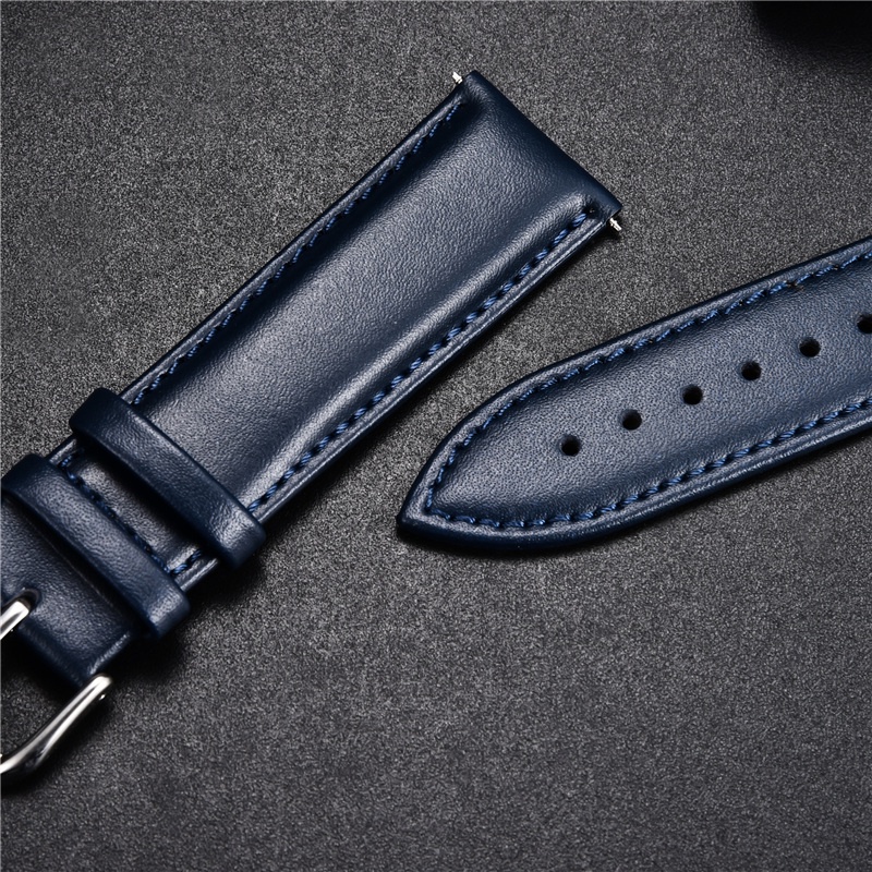 Dây Đồng Hồ Đeo Tay Chất Liệu Da Bò 20mm 22mm 20mm 22mm 47mm 46mm 43mm Dành Cho Samsung Watch 4 5 6 44mm 40mm