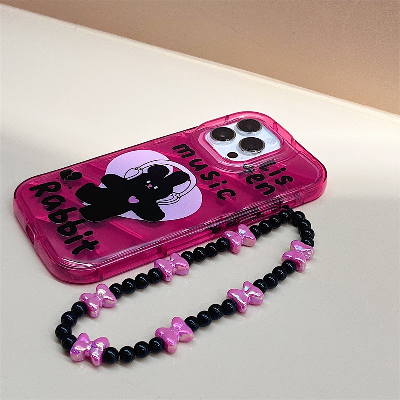 Ốp Điện Thoại Màu Đen In Hình Thỏ Phantom Cho iphone15 / 14promax / 13 / 12 / 11 / XR / XS / X / XSMAX / 7 / 8PLUS/HY-1/JM-3