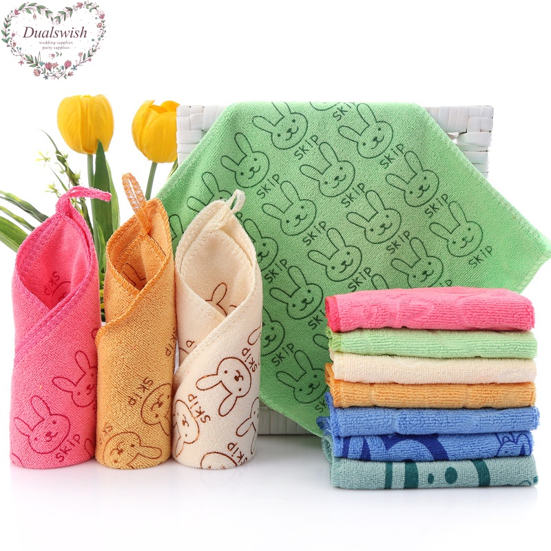 Dualswish Khăn Lau Hình Vuông Bằng Sợi Nhỏ Mềm Mại Đa Năng Khô Nhanh Thân Thiện Với Da Trẻ Em