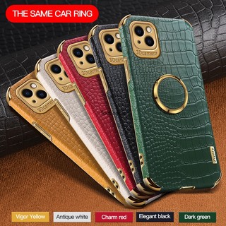 For apple ốp lưng iphone 14 pro max ốp điện thoại iphone 15 pro max casing iphone x case iphone xs case iphone xr case iphone 15 plus case iphone 14 plus case crocodile pattern leather ring phone cover cassing cases